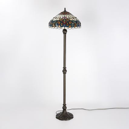 Brilagi - Tiffany vitrážová stojací lampa LUISA 2xE27/60W/230V