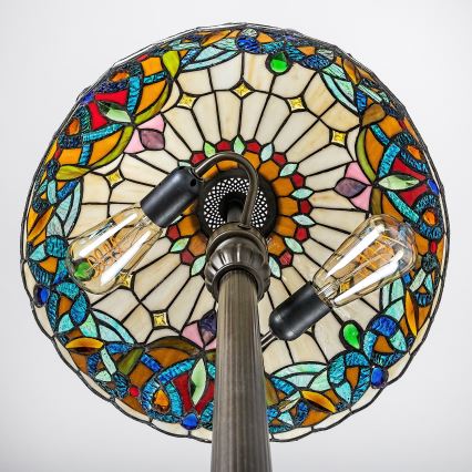 Brilagi - Tiffany vitrážová stojací lampa LUISA 2xE27/60W/230V