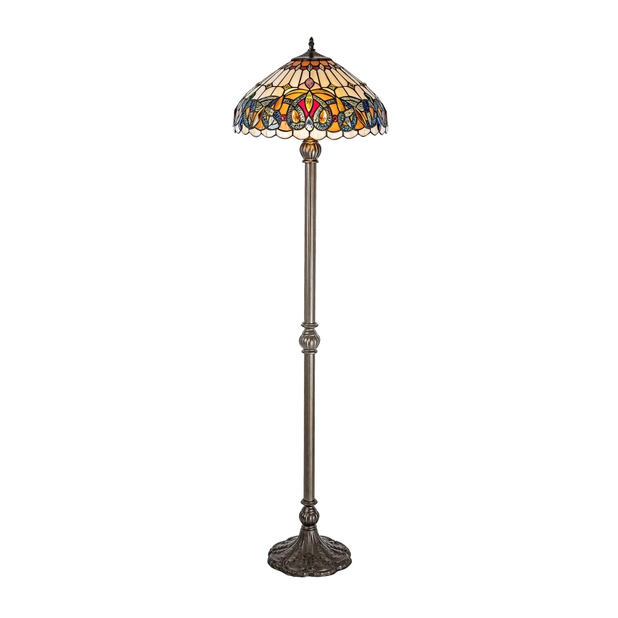 Brilagi - Tiffany vitrážová stojací lampa LUISA 2xE27/60W/230V