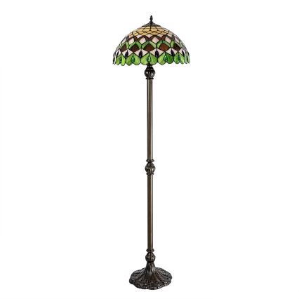Brilagi - Tiffany vitrážová stojací lampa MARGARET 2xE27/60W/230V