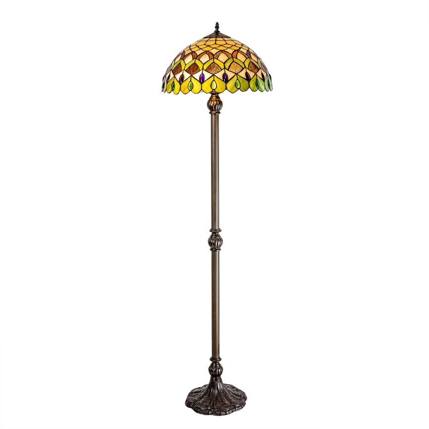 Brilagi - Tiffany vitrážová stojací lampa MARGARET 2xE27/60W/230V