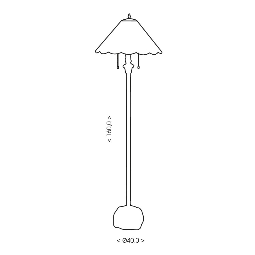 Brilagi - Tiffany vitrážová stojací lampa SIENNA 2xE27/60W/230V