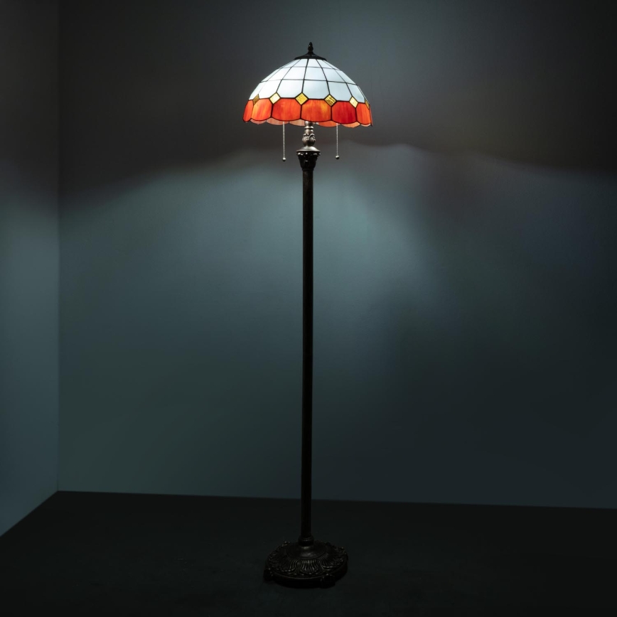 BRILAGI - Tiffany vitrážová stojací lampa SIENNA 2xE27/60W/230V
