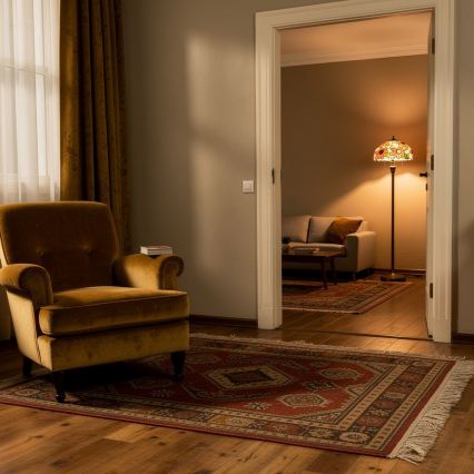 Brilagi - Tiffany vitrážová stojací lampa SUNFLOWER 2xE27/60W/230V