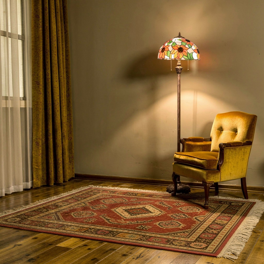 Brilagi - Tiffany vitrážová stojací lampa SUNFLOWER 2xE27/60W/230V