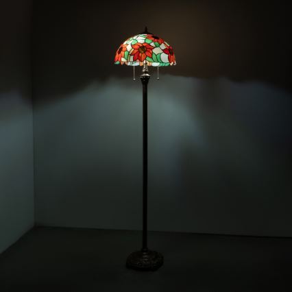 Brilagi - Tiffany vitrážová stojací lampa SUNFLOWER 2xE27/60W/230V