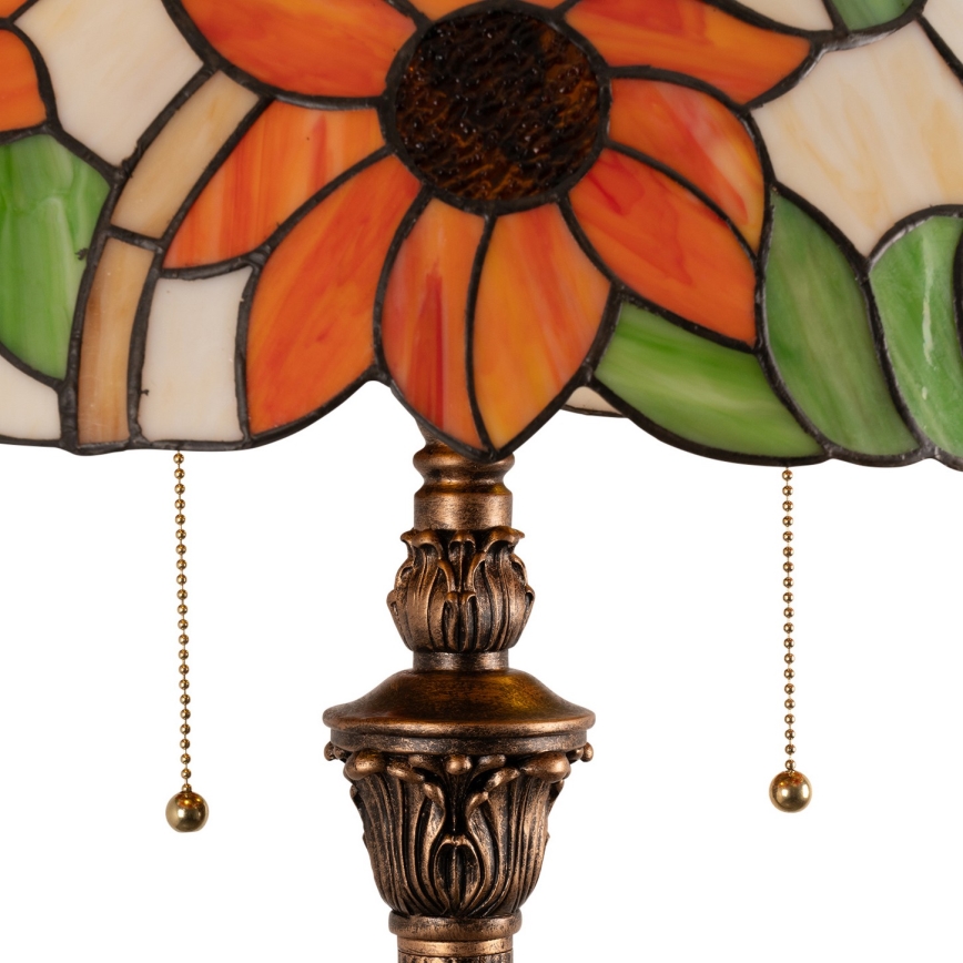 Brilagi - Tiffany vitrážová stojací lampa SUNFLOWER 2xE27/60W/230V