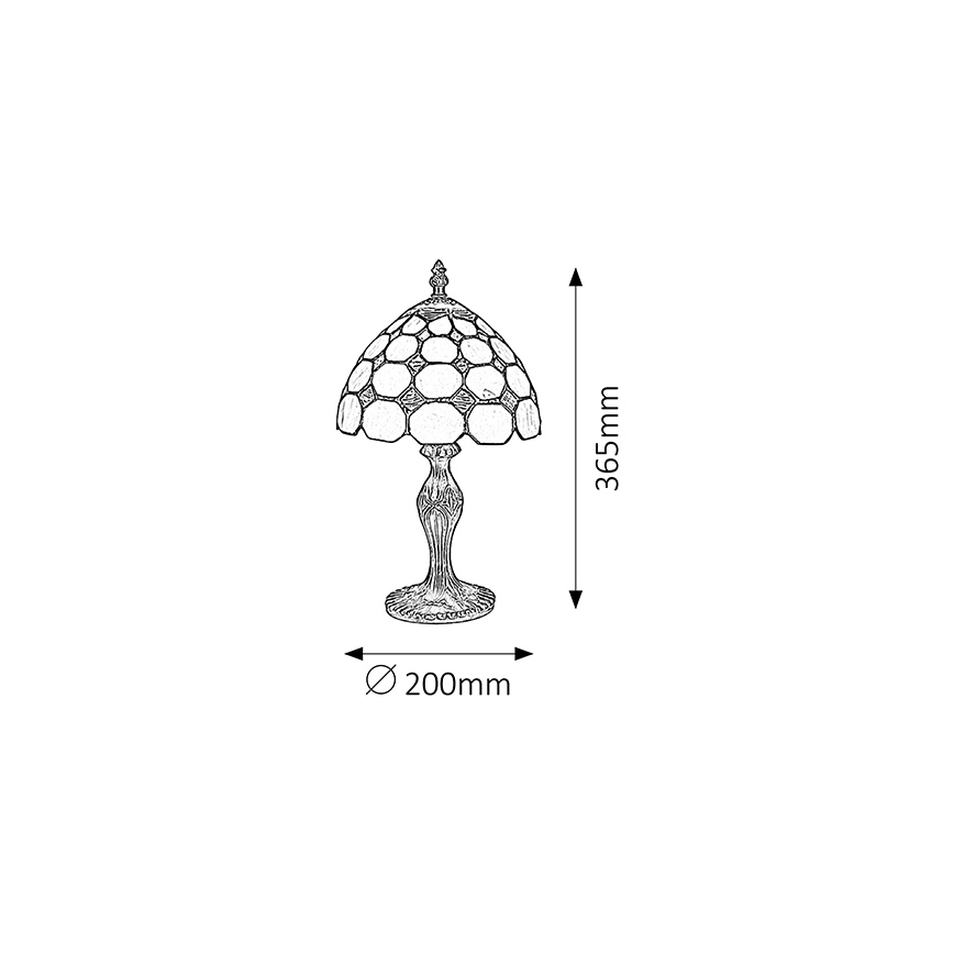 Brilagi - Tiffany vitrážová stolní lampa DORAN 1xE14/40W/230V