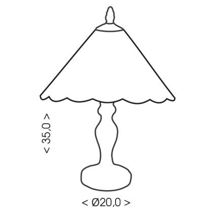 Brilagi - Tiffany vitrážová stolní lampa FOLIA 1xE27/60W/230V