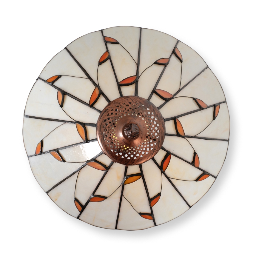 Brilagi - Tiffany vitrážová stolní lampa FOLIA 2xE27/60W/230V
