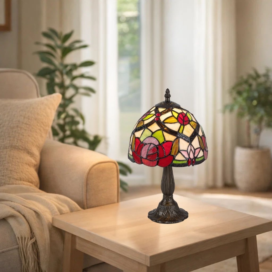 Brilagi - Tiffany vitrážová stolní lampa GARLAN 1xE14/40W/230V
