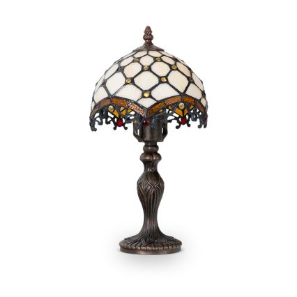 Brilagi - Tiffany vitrážová stolní lampa IVORY 1xE27/60W/230V