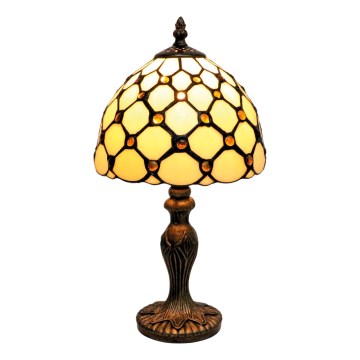 BRILAGI - Tiffany vitrážová stolní lampa IVORY SMOOTH 1xE27/60W/230V