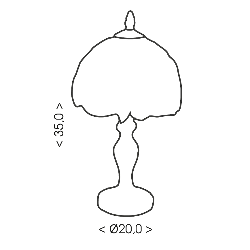 BRILAGI - Tiffany vitrážová stolní lampa IVORY SMOOTH 1xE27/60W/230V