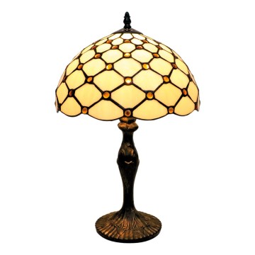 BRILAGI - Tiffany vitrážová stolní lampa IVORY SMOOTH 1xE27/60W/230V