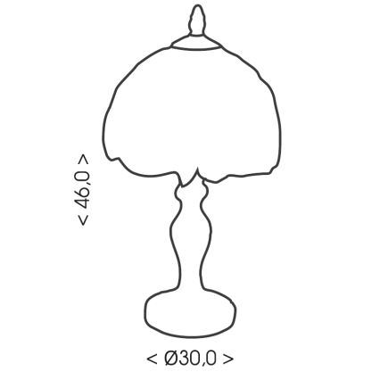 BRILAGI - Tiffany vitrážová stolní lampa IVORY SMOOTH 1xE27/60W/230V