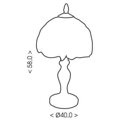 BRILAGI - Tiffany vitrážová stolní lampa IVORY SMOOTH 1xE27/60W/230V