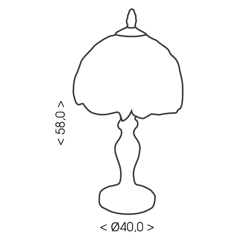 BRILAGI - Tiffany vitrážová stolní lampa IVORY SMOOTH 1xE27/60W/230V