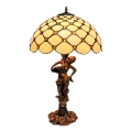 BRILAGI - Tiffany vitrážová stolní lampa IVORY SMOOTH 1xE27/60W/230V