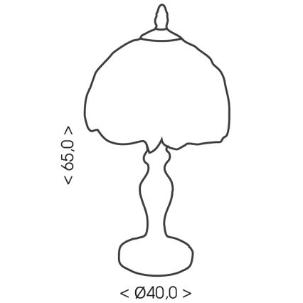 BRILAGI - Tiffany vitrážová stolní lampa IVORY SMOOTH 1xE27/60W/230V
