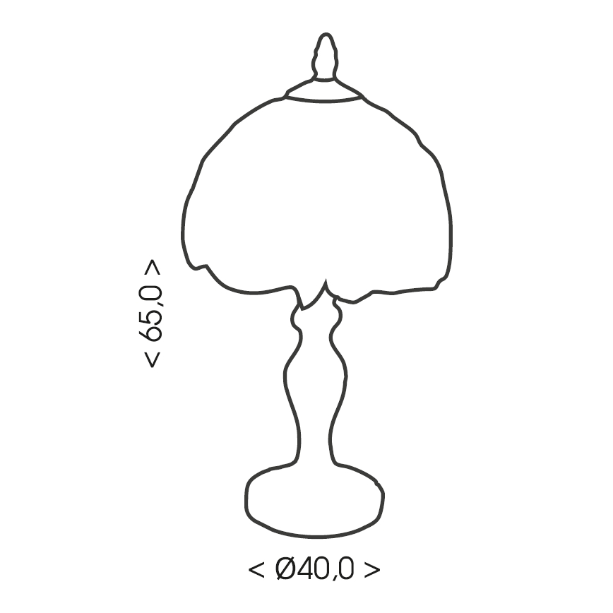 BRILAGI - Tiffany vitrážová stolní lampa IVORY SMOOTH 1xE27/60W/230V
