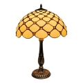 BRILAGI - Tiffany vitrážová stolní lampa IVORY SMOOTH 2xE27/60W/230V