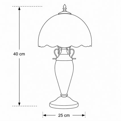 Brilagi - Tiffany vitrážová stolní lampa JUNGLE 1xE27/60W/230V + 1xE14/40W