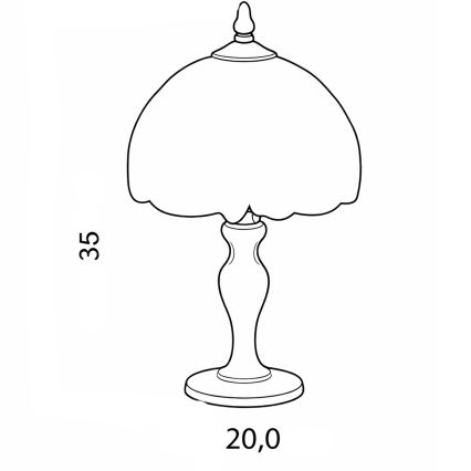 Brilagi - Tiffany vitrážová stolní lampa JUNGLE 1xE27/60W/230V