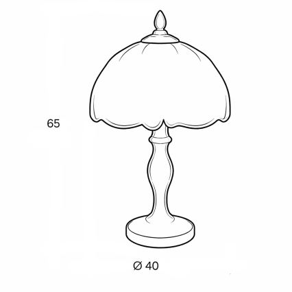 Brilagi - Tiffany vitrážová stolní lampa JUNGLE 1xE27/60W/230V