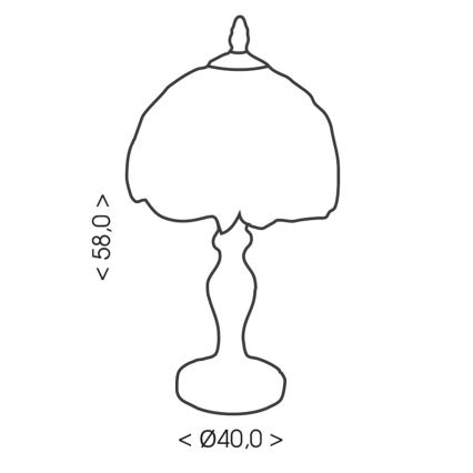 Brilagi - Tiffany vitrážová stolní lampa JUNGLE 2xE27/60W/230V