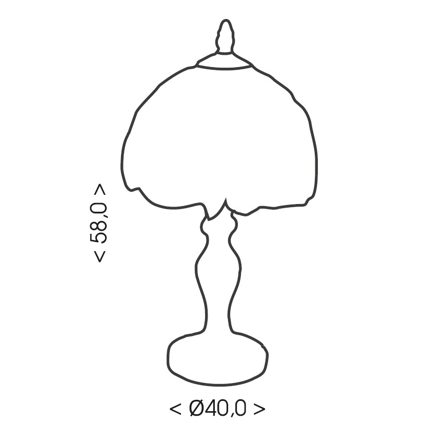 Brilagi - Tiffany vitrážová stolní lampa JUNGLE 2xE27/60W/230V