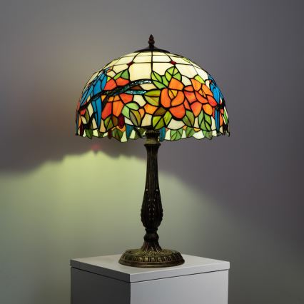 Brilagi - Tiffany vitrážová stolní lampa JUNGLE 2xE27/60W/230V