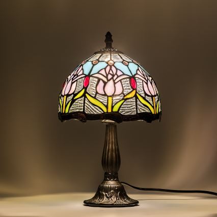 Brilagi - Tiffany vitrážová stolní lampa LORAS 1xE14/40W/230V
