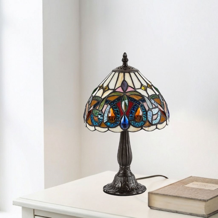 Brilagi - Tiffany vitrážová stolní lampa LUISA 1xE14/40W/230V