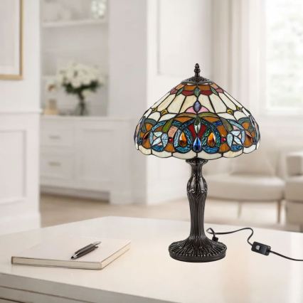 Brilagi - Tiffany vitrážová stolní lampa LUISA 1xE27/40W/230V
