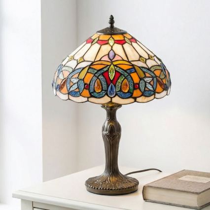 Brilagi - Tiffany vitrážová stolní lampa LUISA 1xE27/40W/230V