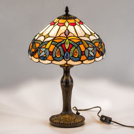 Brilagi - Tiffany vitrážová stolní lampa LUISA 1xE27/40W/230V