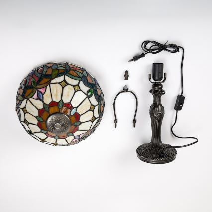 Brilagi - Tiffany vitrážová stolní lampa LUISA 1xE27/40W/230V