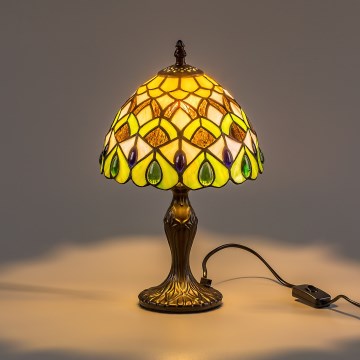 Brilagi - Tiffany vitrážová stolní lampa MARGARET 1xE14/40W/230V