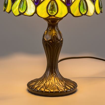Brilagi - Tiffany vitrážová stolní lampa MARGARET 1xE14/40W/230V