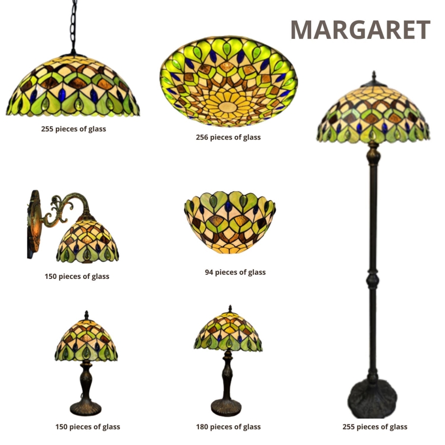 Brilagi - Tiffany vitrážová stolní lampa MARGARET 1xE14/40W/230V