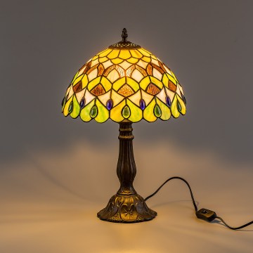 Brilagi - Tiffany vitrážová stolní lampa MARGARET 1xE27/40W/230V