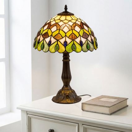 Brilagi - Tiffany vitrážová stolní lampa MARGARET 1xE27/40W/230V