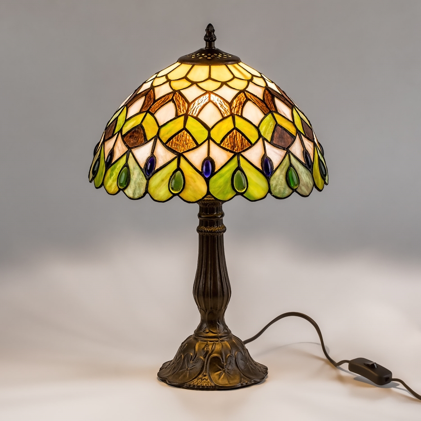 Brilagi - Tiffany vitrážová stolní lampa MARGARET 1xE27/40W/230V