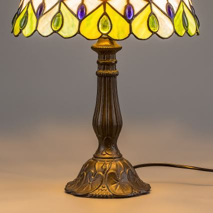Brilagi - Tiffany vitrážová stolní lampa MARGARET 1xE27/40W/230V