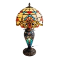 Brilagi - Tiffany vitrážová stolní lampa MIRABELLA 1xE27/60W/230V + 1xE14/40W
