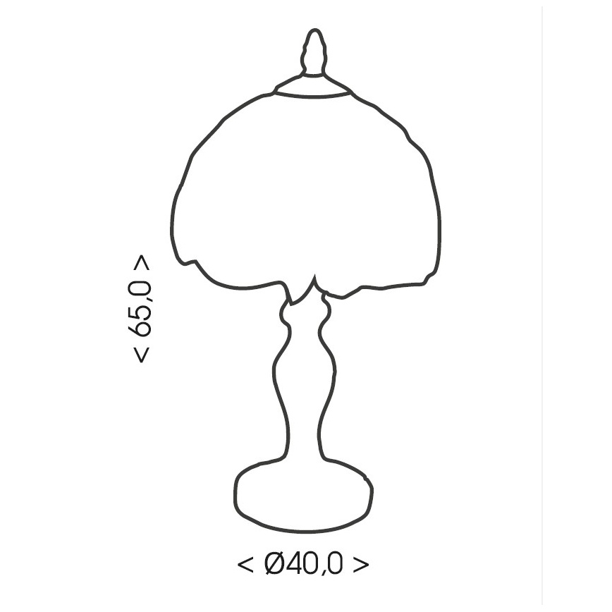 Brilagi - Tiffany vitrážová stolní lampa MIRABELLA 1xE27/60W/230V