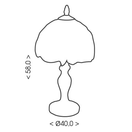 Brilagi - Tiffany vitrážová stolní lampa MIRABELLA 2xE27/60W/230V