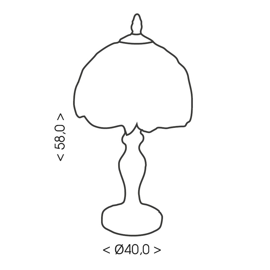 Brilagi - Tiffany vitrážová stolní lampa MIRABELLA 2xE27/60W/230V