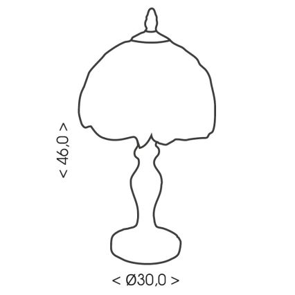 Brilagi - Tiffany vitrážová stolní lampa SIENNA 1xE27/60W/230V